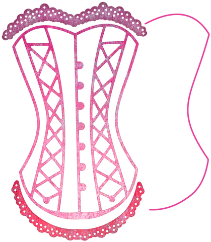 Cheery Lynn Designs Corset W/ Angel Wing 2 Piece Die - Cheery Lynn Designs Steampunk Die Corset W/ Angel Wing, (500x500)