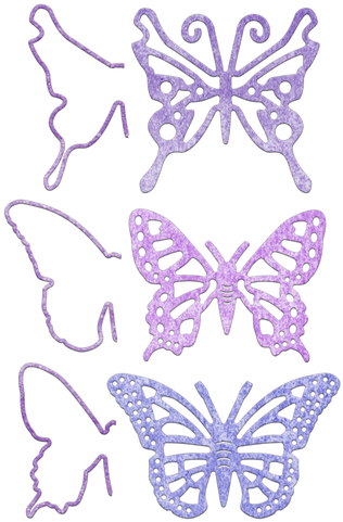 Cheery Lynn Designs Small- Exotic Butterflies - Cheery Lynn Designs Doily Die Small Exotic Butterflies (500x500)