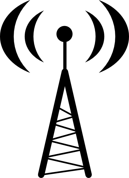 Free Vector Antena Or Hotspot Clip Art - Clipart Antena (432x594)