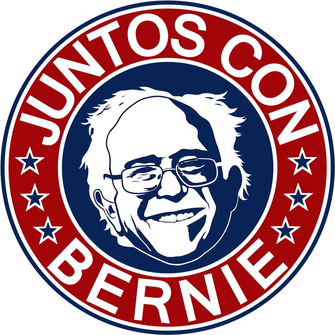 "juntos Con Bernie" Bernie Sanders Campaign Design - Matt Deggs (1200x1200)