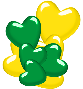 Color Mix, Hearts, Mixing Of Colours, Heart - Love (383x421)