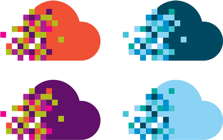 Developed This Pixelated Cloud In Different Colour - Developed This Pixelated Cloud In Different Colour (859x544)
