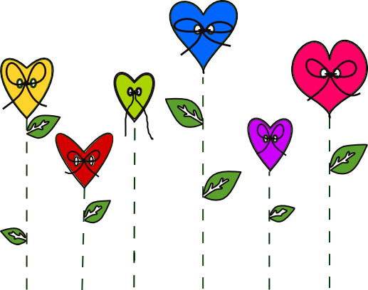 And I Have A Bunch Of These Heart Trees In Different - Love (517x408)