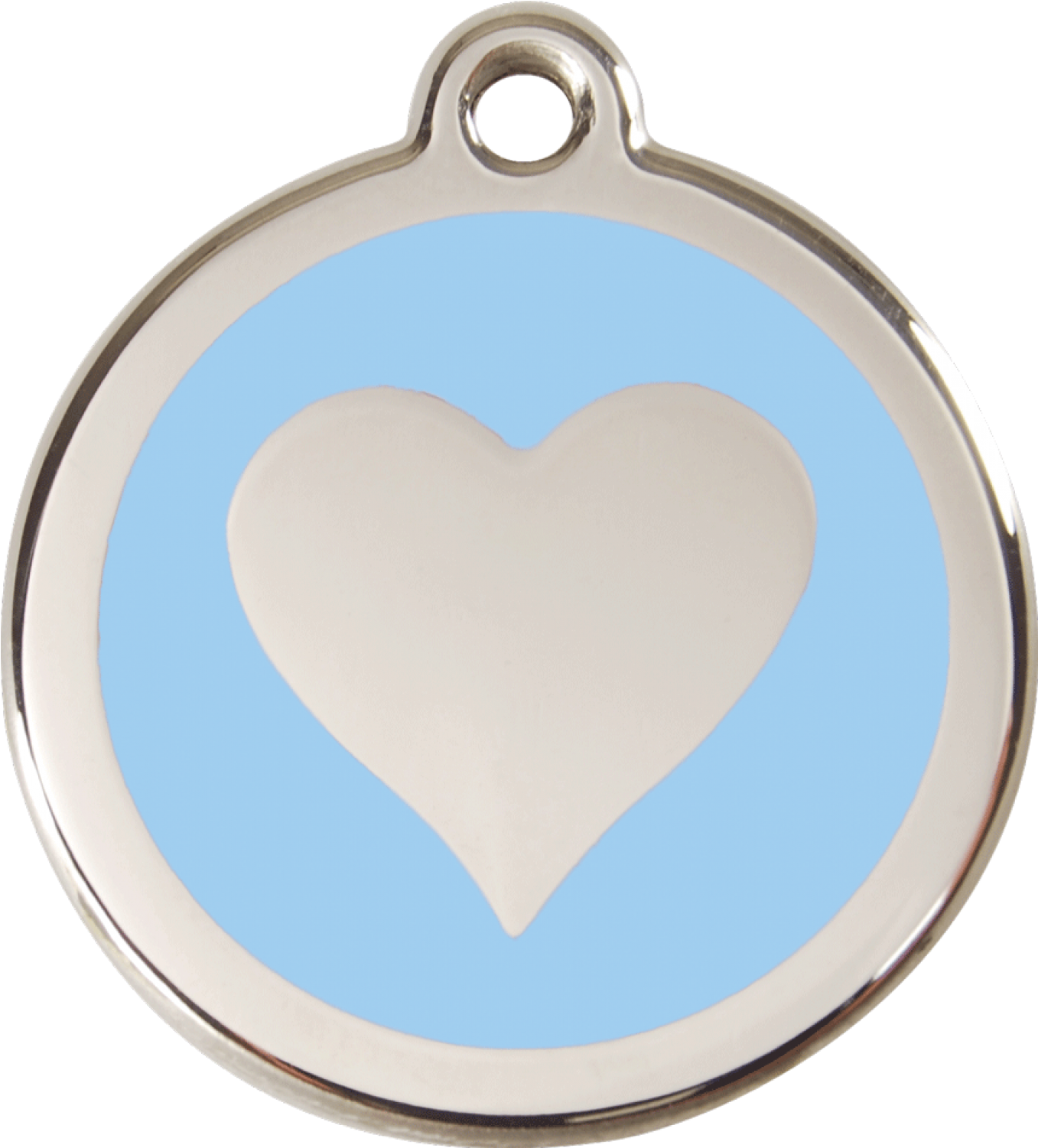 Red Dingo Stainless Steel Enameled Engraved Id Tag - Red Dingo Heart Enamel Dog Tag Light Blue - Large (1500x1500)
