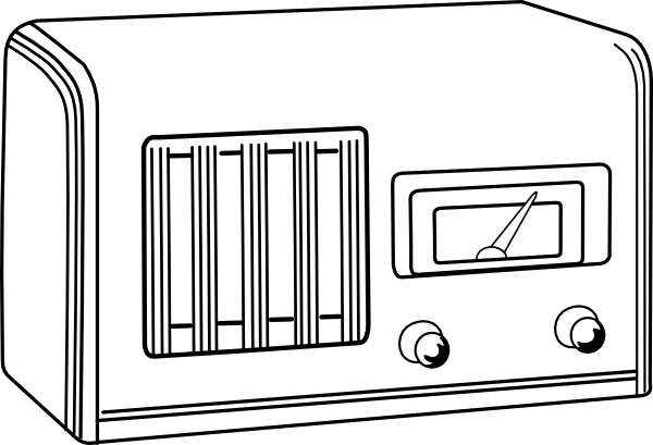 Radio Silent Clip Art At Clker - Radio Antigo Para Colorir (600x409)