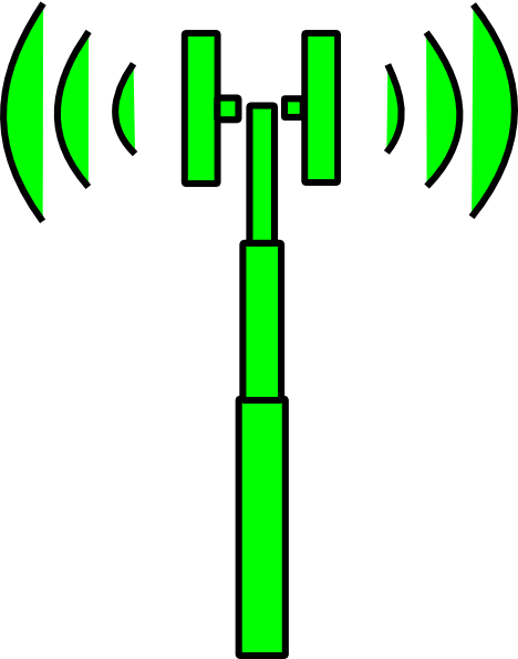 Green Wifi Tower Clip Art - Wifi Tower (468x596)