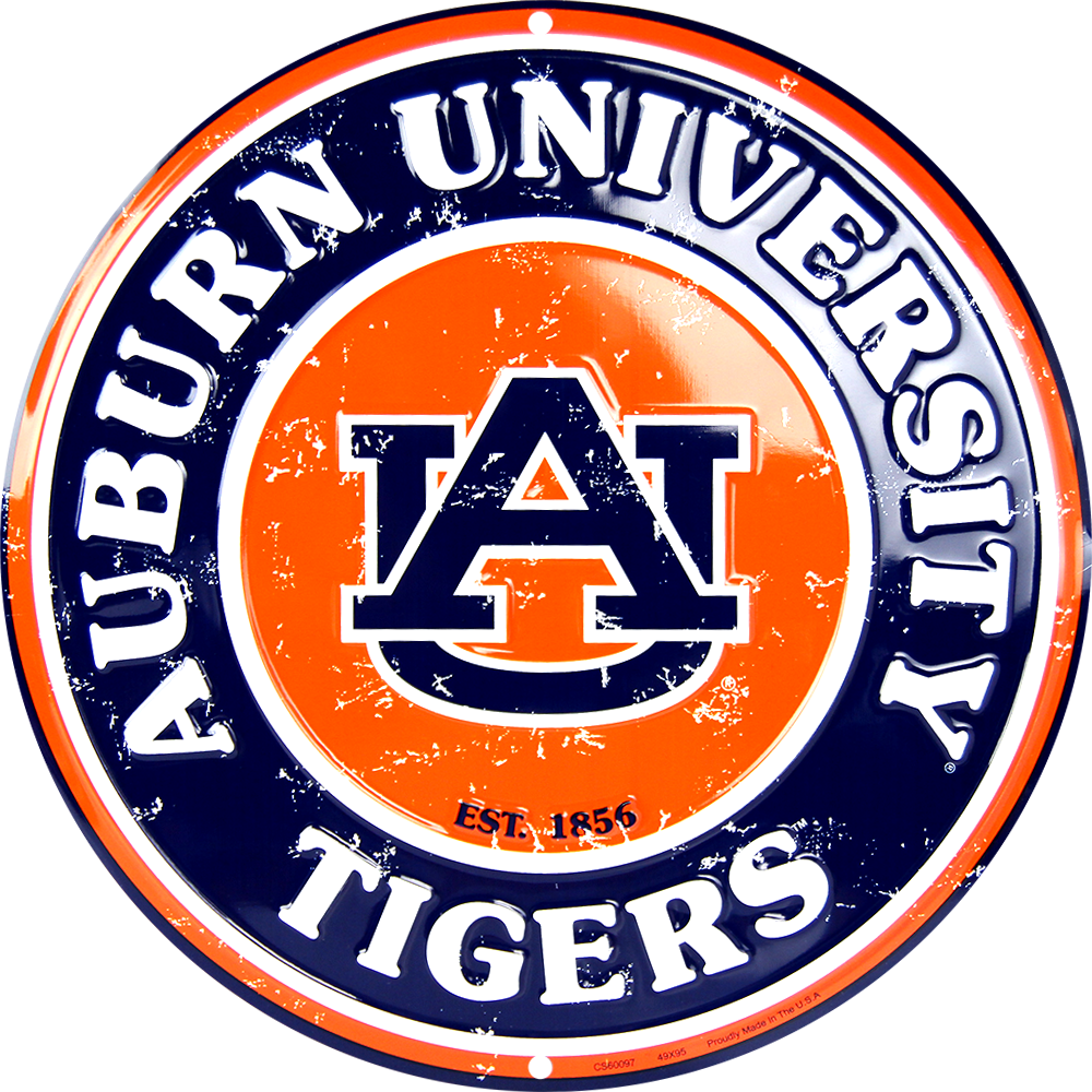 Auburn Tigers Circle Sign - Auburn Tigers Circle Sign (1000x1000)