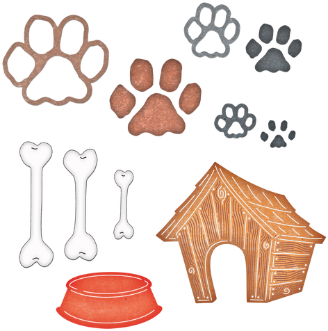 Cheery Lynn Designs Pet Pack 11 Piece Die Set Cut Out - Cheery Lynn Designs Die-pet Pack, 3"x2.625" Clb559 (500x500)