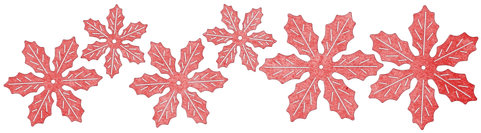 Cheery Lynn Designs Poinsettia Strip 6 Piece Die Set - Cheery Lynn Designs B324 Poinsettia Strip (500x500)