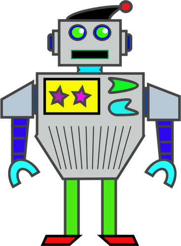 104 Robot Clipart Free Public Domain Vectors Clipart - Colorful Robot (549x749)