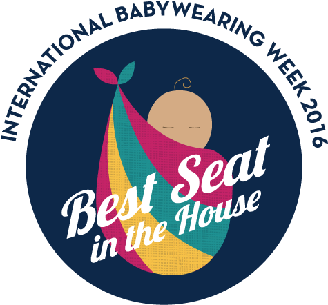 The International Babywearing Week Logo Is A Navy Blue - Babywearing (531x516)
