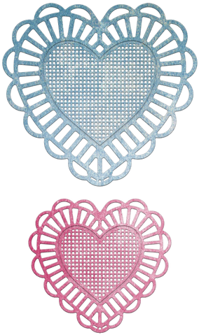 Cheery Lynn Designs Two Of Hearts Die Cut Out - Dibujos Para Aplicar El Puntillismo (500x500)