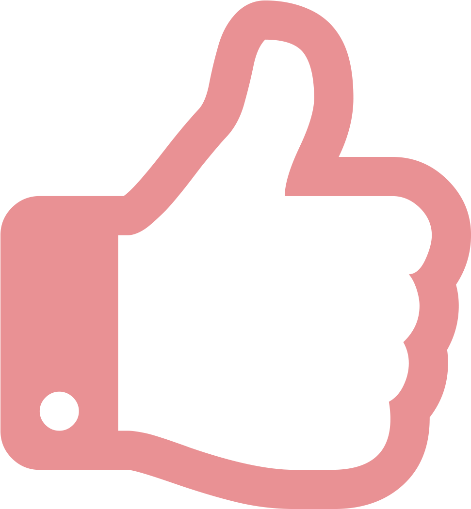 Thumb Signal Computer Icons Symbol Clip Art - Pink Thumbs Up Png (1047x1050)