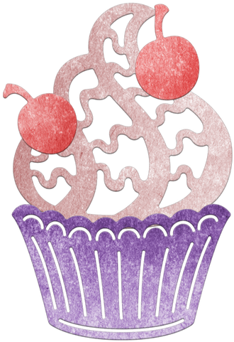 Cheery Lynn Designs Cupcake Die Cut Out - Cheery Lynn Designs Die-cupcake, 1.875"x1" Clcabd42 (500x500)
