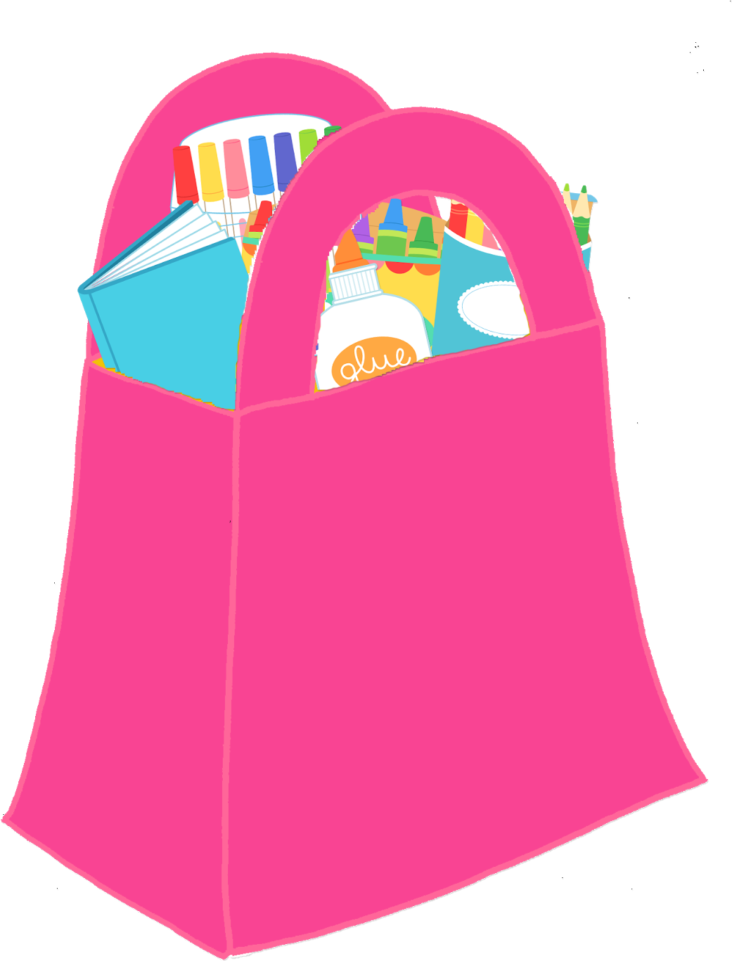 Perfect Clip Art Shopping Bag Medium Size - Girly Shopping Bag Clipart (1600x1554)