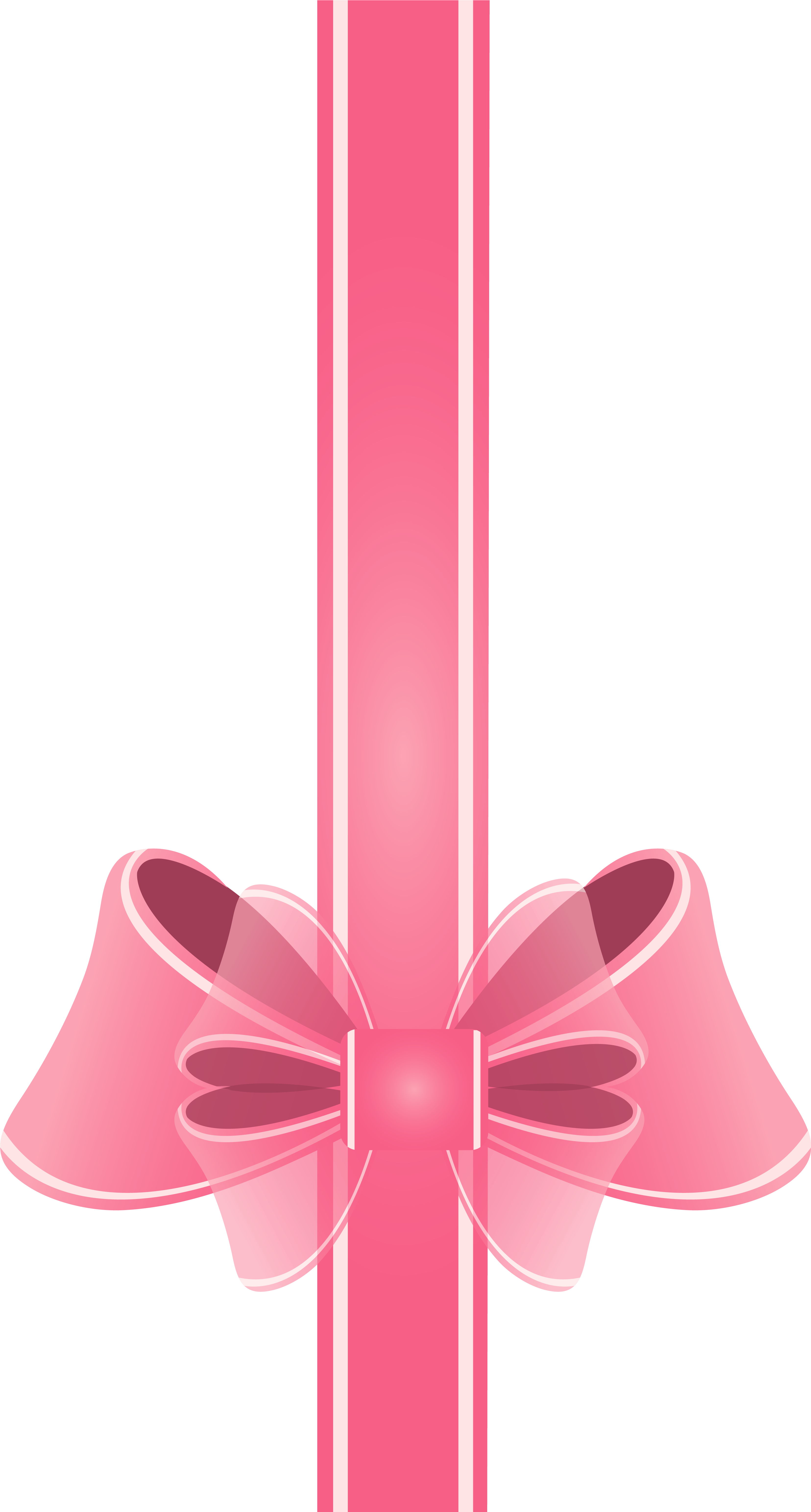 Elegant Pink Ribbon Clip Art Medium Size - Pink Ribbon Png File (3528x6173)