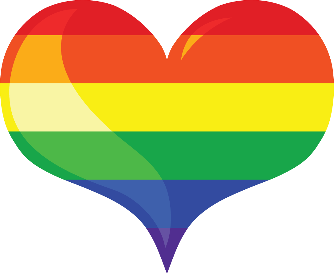 Equal - Free Rainbow Heart Clip Art (1087x894)