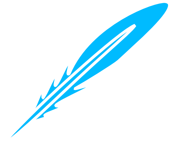 Feather Blue White Clip Art At Clkercom Vector Online - Blue Feather Clip Art (600x516)