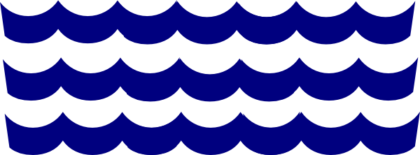 Wave Pattern Navy Clip Art At Clker - Wave Border Clip Art (600x222)