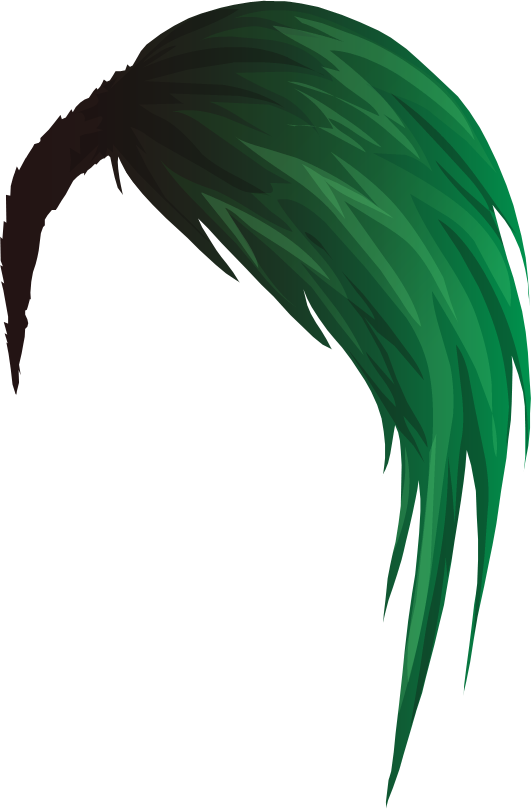 Hair 2 By Thestardollprops - Green Hair Transparent (531x809)