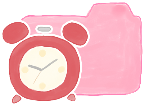 Folder Candy Clock Icon - Pink Alarm Clock Clipart (512x512)
