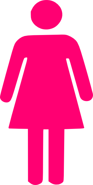 Woman Silhouette Pink Clip Art - Your Girlfriend Me Pole (300x597)
