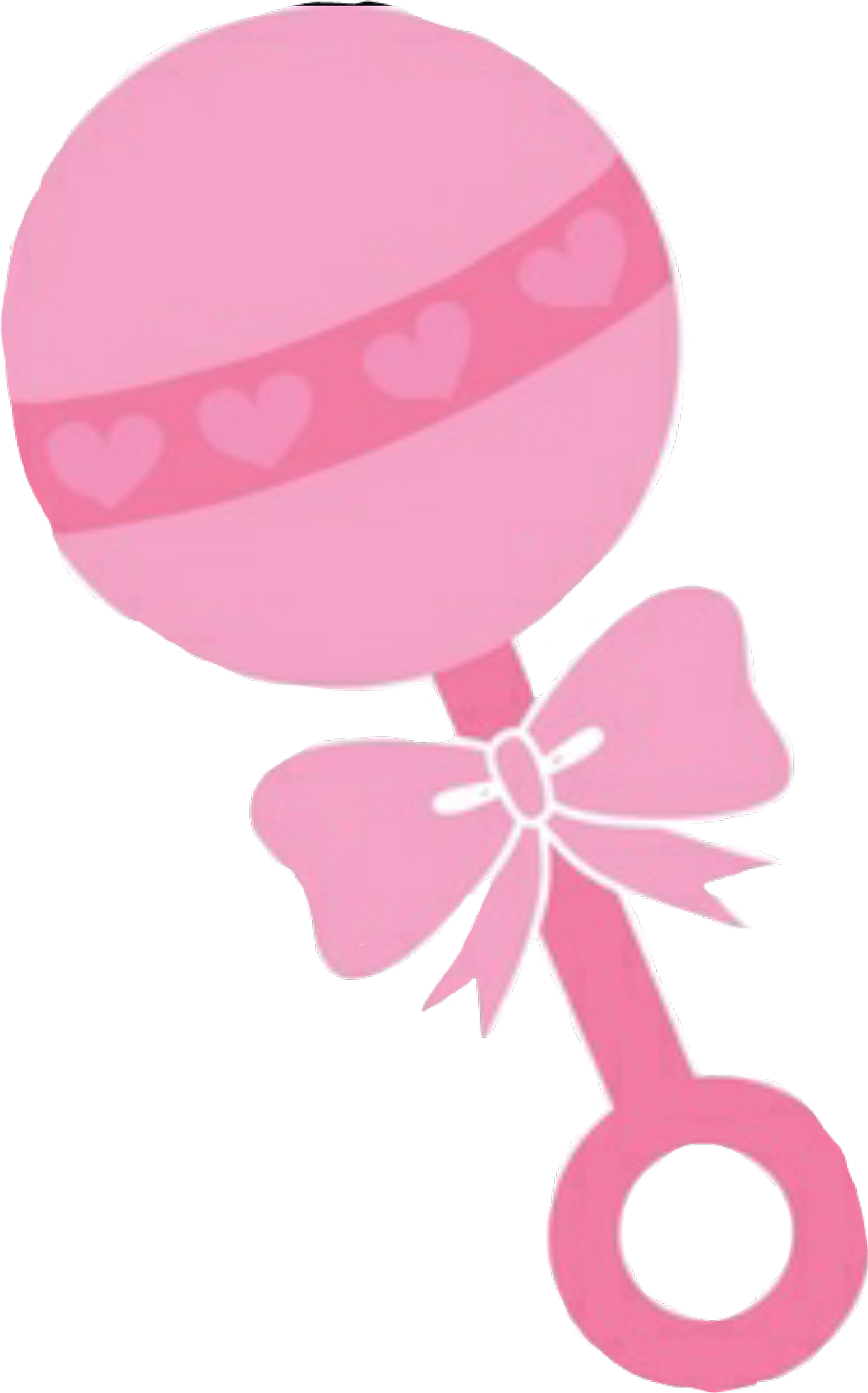 Baby Rattle Infant Clip Art - Pink Baby Rattle Clipart (1024x1643)