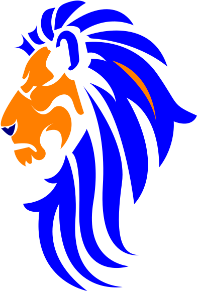 Orange Face Lion Head Clip Art At Clker - Lion Logo Iron (462x594)