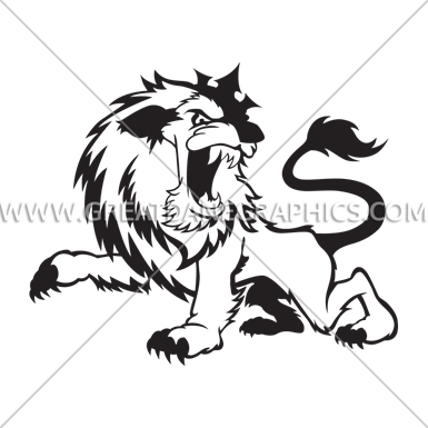 Roaring Lion Cartoon Mascot - Cricut (385x385)