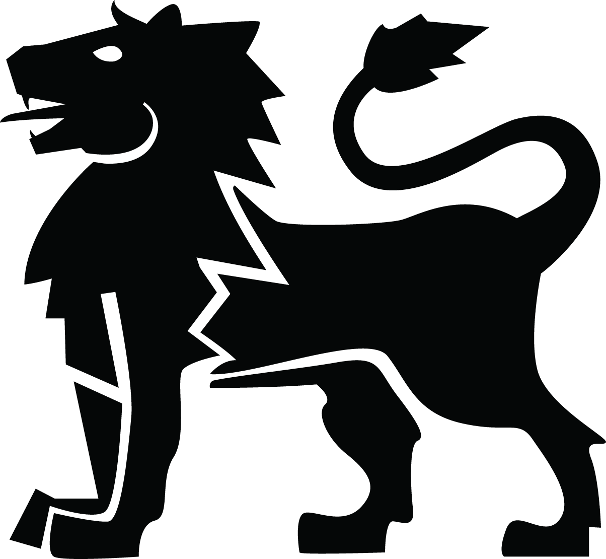 Lion Heraldry Clip Art - Heraldic Lion Vector Png (1204x1110)