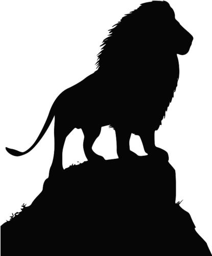 Lion Simba Silhouette Clip Art - Skin A Lion: A Treasury (500x500)