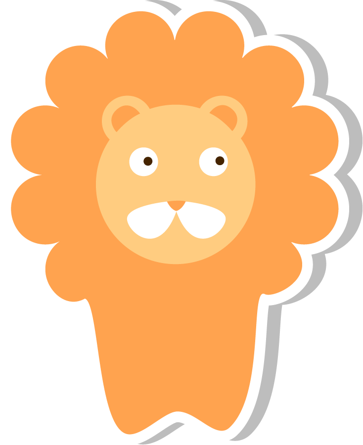 Roaring Lion Cartoon - Eid Mubarak (734x900)