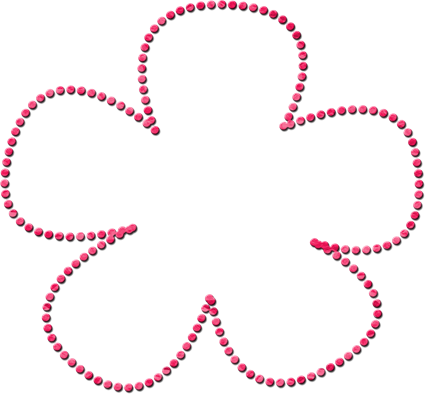 Pink Flower Clipart Flower Shape - Flower Shape Outline (425x394)