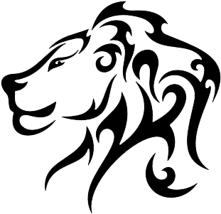 Leo Png Image - Lion Head With Transparent Background (381x321)