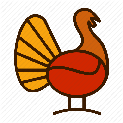 Turkey Character Thanksgiving Icon Royalty Free Vector - Royalty-free (512x512)