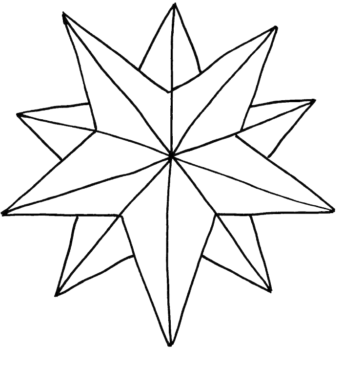 Star Coloring Pages The Sun Flower Pages - Christmas Star To Colour (700x917)