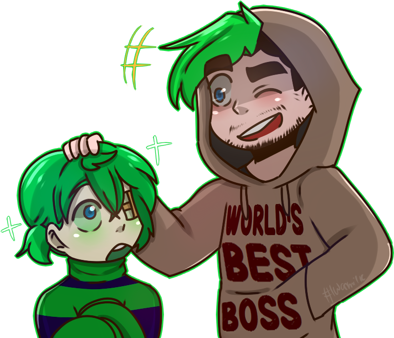 Look At'em Green Hair - Green (800x700)