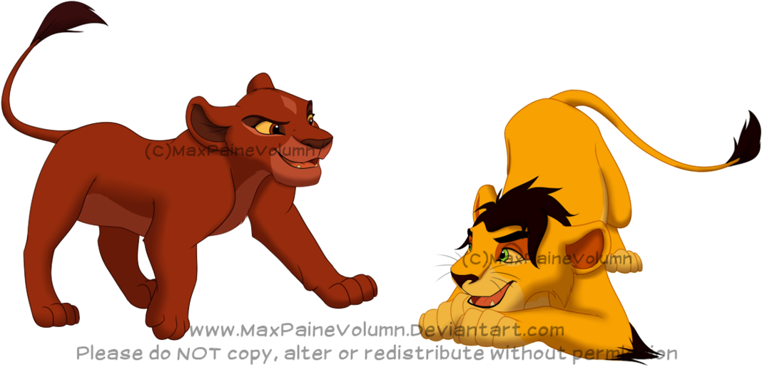 Cub Ahadi And Uru - Cartoon (1249x639)