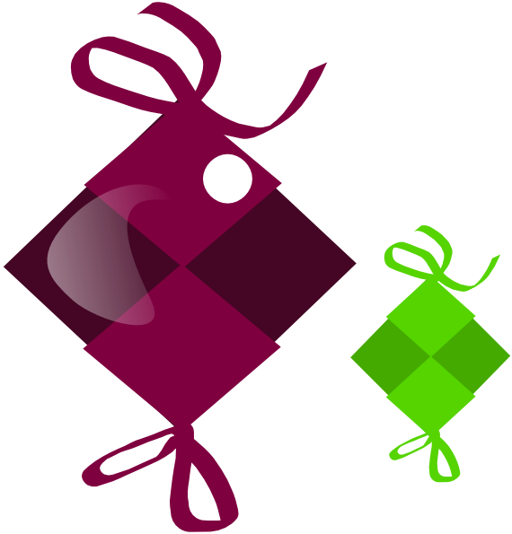 Transparent Background Ketupat Png (570x595)