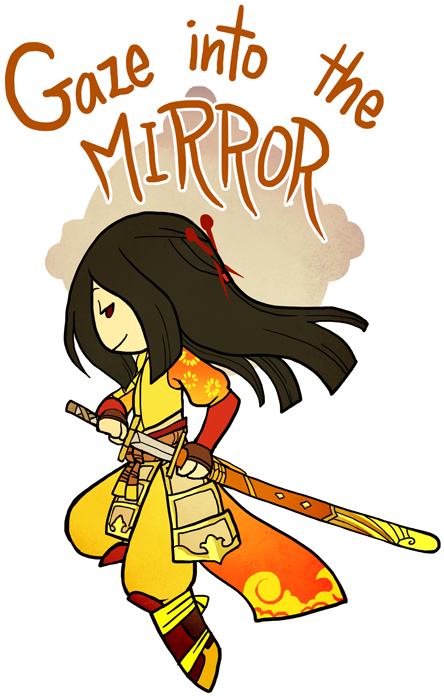 Gaze Into The Mirror - Amaterasu Chibi Smite (450x706)