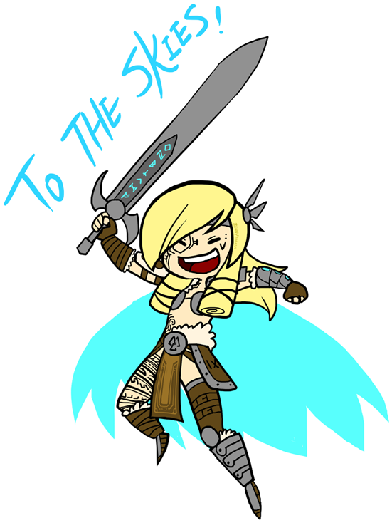 To The Skies - Smite Chibi (600x785)