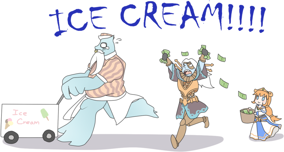 Smite Ice Cream For The Lord Of Time By Neko Mirichan - Ice Cream (1024x536)