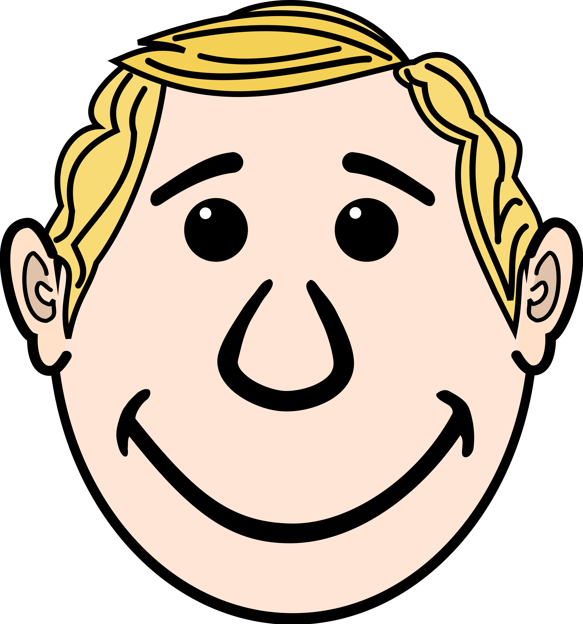 Clipart - Father's Face - Father Face Clipart (2242x2400)