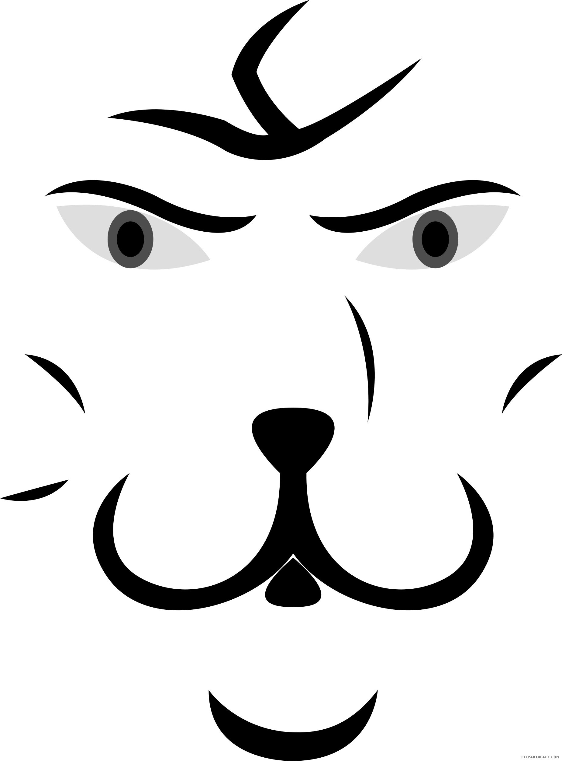 Lion Face Animal Free Black White Clipart Images Clipartblack - Lion Face Animal Free Black White Clipart Images Clipartblack (1849x2500)