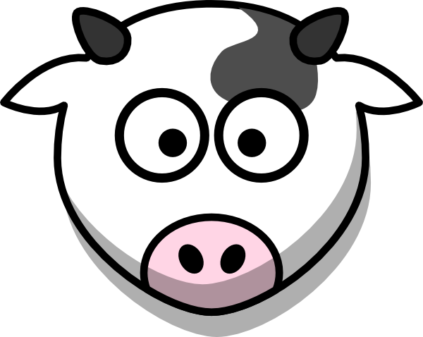 Cow Face Cartoon - Cow Face Cartoon (600x478)