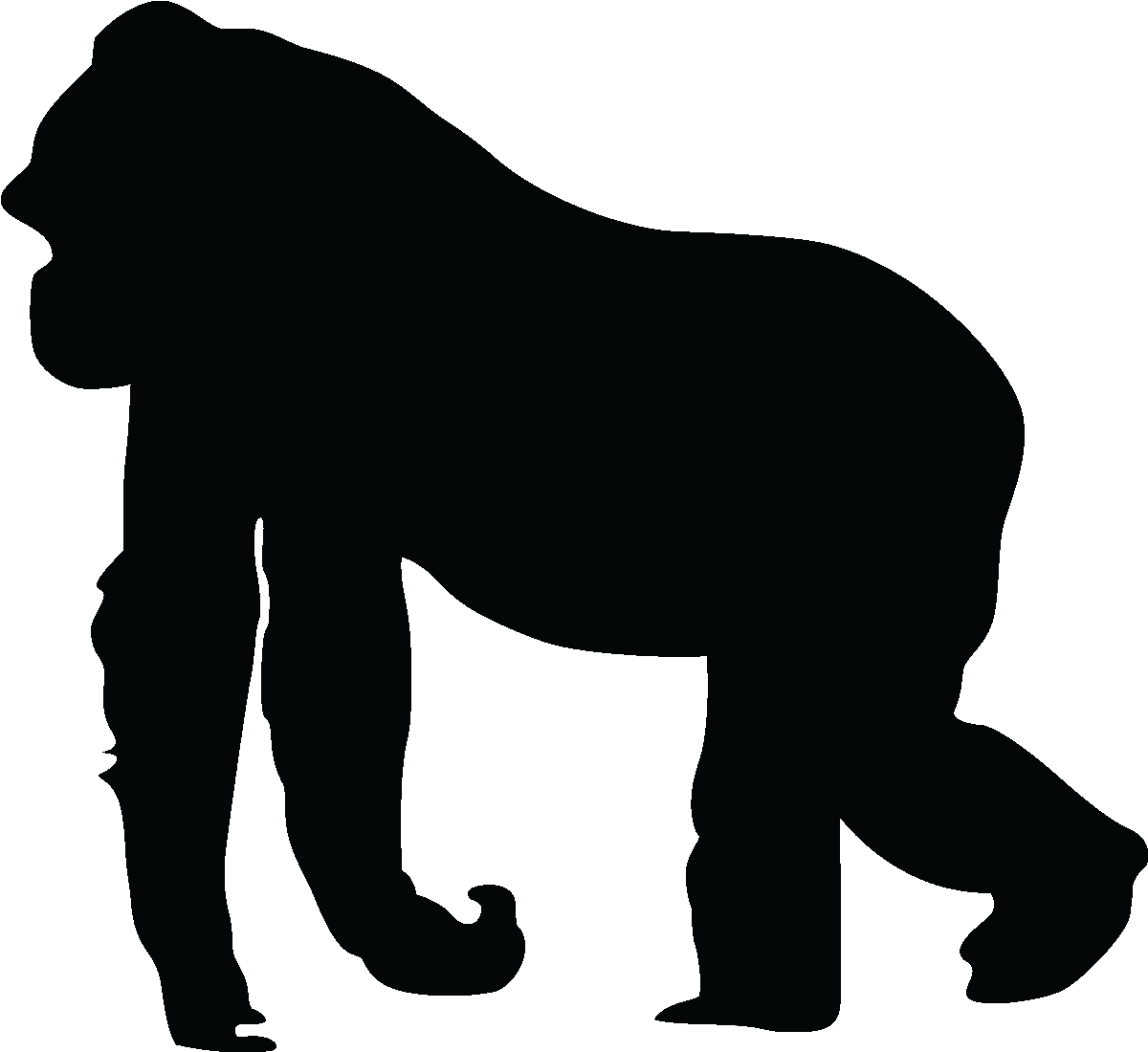 Gorilla Silhouette Silhouette Gorilla Wall Â€¦ Pinteresâ€¦ - Animal Silhouettes (1200x1200)