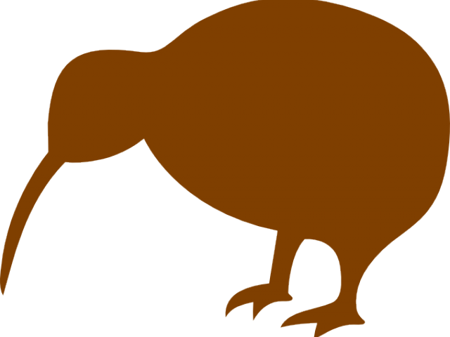 Kiwi Bird Clipart Tiki - Kiwi Bird Silhouette (640x480)