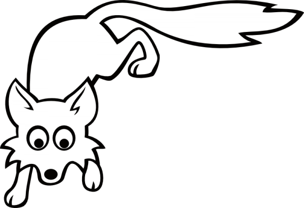Fox Clipart Black And White 3 Nice Clip Art - Fox Clipart Black And White (1098x750)
