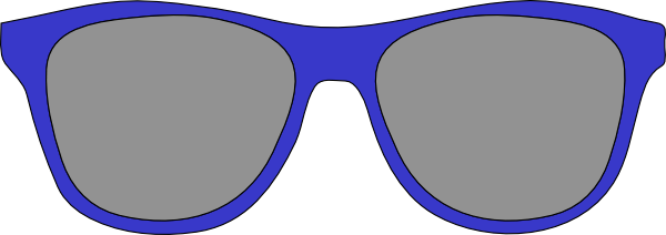 Spectacles Clipart Wayfarer Sunglasses - Blue Sunglasses Clipart (600x212)