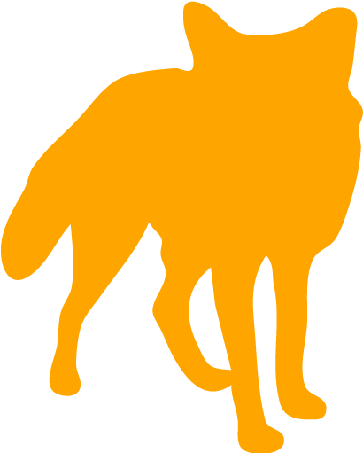 Orange Fox Icon - Black Fox Transparent (512x512)